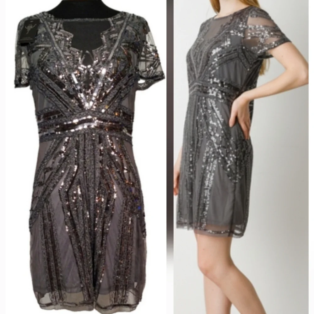 NWT. Vision For Innovation Beaded Dress -szL